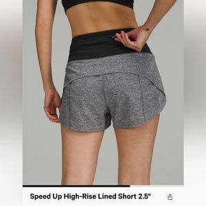 Lululemon high rise 2.5 shorts